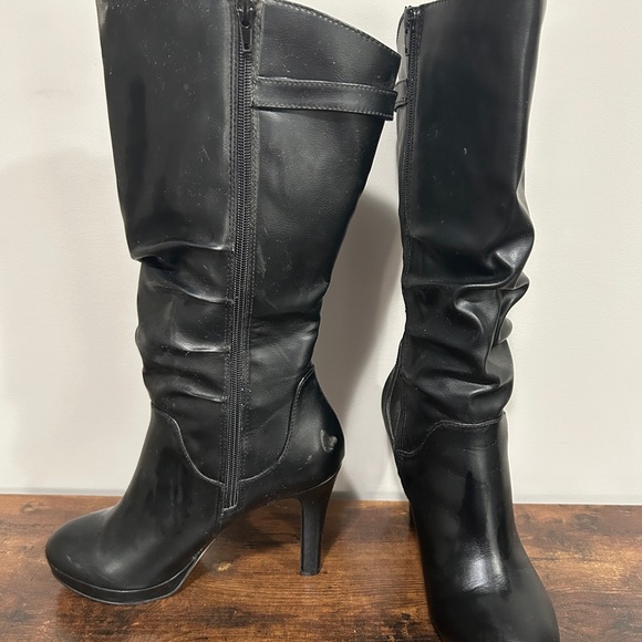 Call It Spring Black Heeled Boots - Picture 4 of 6